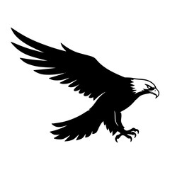 eagle heads illustration in black and white color