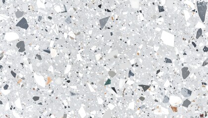 Abstract gray speckled surface with small colorful chips