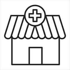 Obraz premium Healthcare icon outline vector