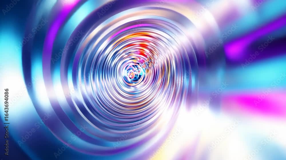 Poster vivid abstract tunnel with swirling colors and soft illumination in motion