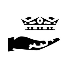 elegant appearance glyph icon vector illustration