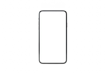 Smartphone outline isolated on transparent background