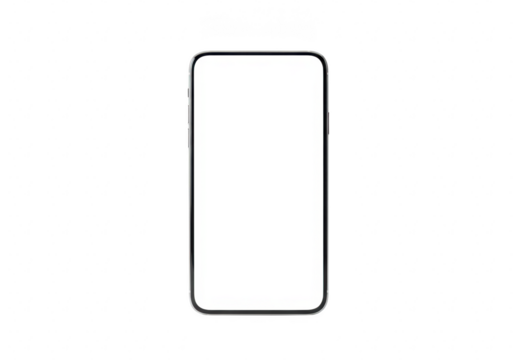 Smartphone outline isolated on transparent background