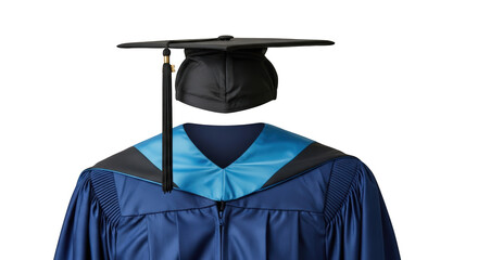 Graduation Cap and Gown Academic Attire education ceremony achievement commencement scholar student degree diploma university college school formal traditional black