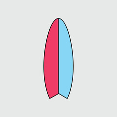 vector illustration of a surfboard