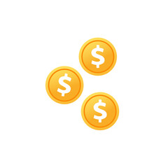 coins  money simple glyph icon  vector solid.