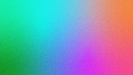 Retro grainy gradient background noise texture effect summer poster design seamless colors teal abstract wave pattern.