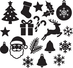 christmas icons set
