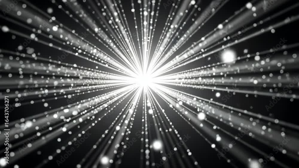 Poster dynamic sparkling light burst effect with radiant particles for visual impact