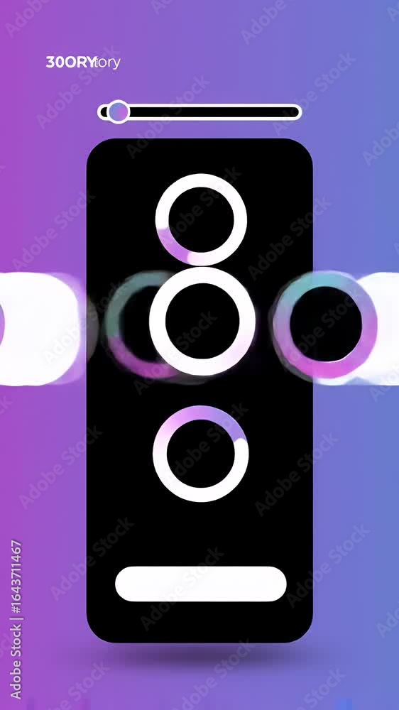Aufkleber dynamic ui element with gradient background and smooth circle animations creates modern aesthetic