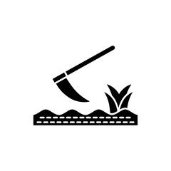 the icon depicts a scythe and grass.