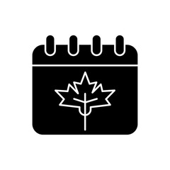 The icon depicts a calendar and a maple leaf inside it.