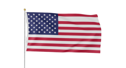 Waving American Flag on White Background 3 america usa united states symbol patriotism national banner stars stripes freedom democracy republic