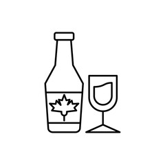 The icon depicts a bottle of drink and a glass.
