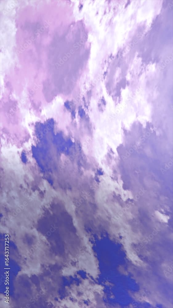 Poster experience the mesmerizing flow of abstract clouds in vibrant colors, creating an ever-changing visu