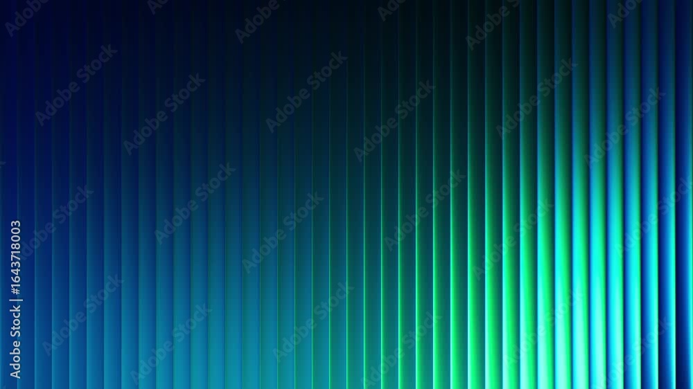 Poster futuristic neon waves of blue green gradient flow in endless dance of light and motion with fractal 