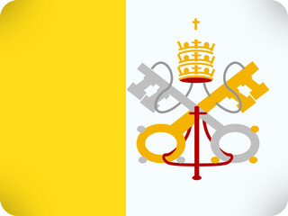 Vatican city flag emblem featuring crossed keys of saint peter and papal tiara symbolizing authority and spiritual power © UIUX