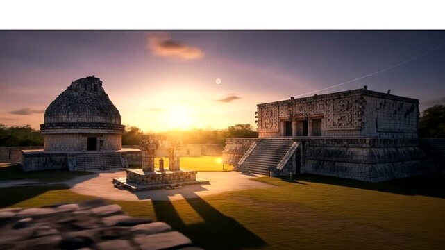 Ancient observatory at sunrise