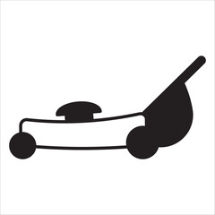 Lawn mower stock icon outline vector