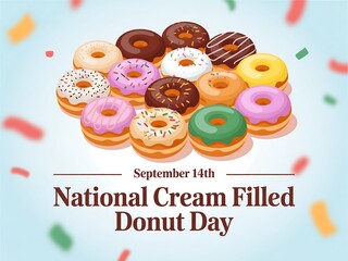 Celebrate national cream filled donut day with a delicious assortment of sweet treats