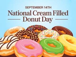 Celebrate national cream filled donut day september fourteenth with a delicious assortment of sweet treats