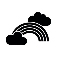 Colorful Rainbow Icon – Flat Design Vector