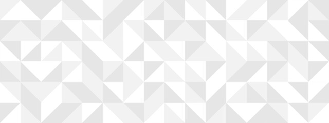 White seamless background of triangles in modern style, flat vector illustration. Cover of gray geometric shapes in retro texture for web design or postcard.