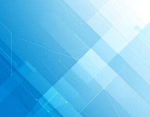 Abstract blue tech background with overlapping shapes and lines