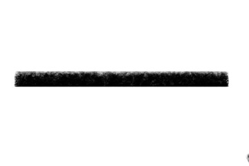 Black textured horizontal line isolated on transparent background