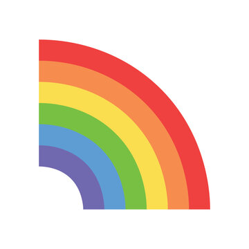 Colorful Rainbow Icon &ndash; Flat Design Vector