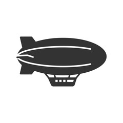Zeppelin Blimp Airship Vector Illustration, Vintage Air Travel, Transportation, and Aviation Graphic