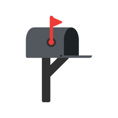 Classic American Mailbox Vector Illustration, Postal Service, Communication, and Correspondence Icon