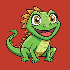 design logo illustration vector mascot iguana