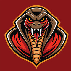 design logo illustration vector mascot snake king cobra