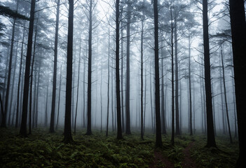 Obraz premium Photo Misty forest 