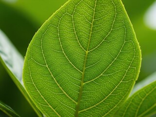 Obraz premium Intricate leaf veins in focus shot