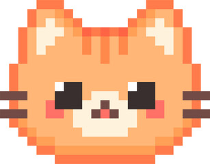 Orange Cat Pixel Art