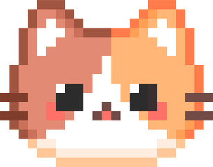 Brown Cat Pixel Art