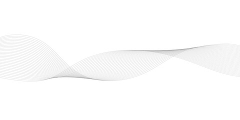 Abstract background with silver, grey and white smoky wave lines on white paper wave background. Gray and white digital technology wavy curve lines background.	