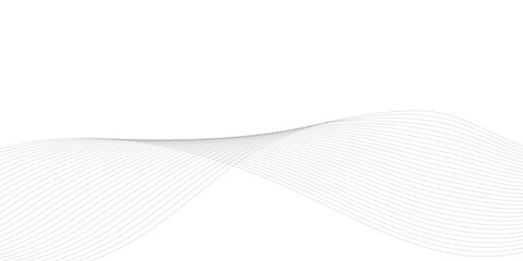 Abstract background with silver, grey and white smoky wave lines on white paper wave background. Gray and white digital technology wavy curve lines background.	