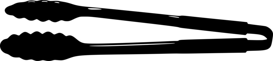 Obraz premium Classic meat tongs for grilling and BBQ cooking tools