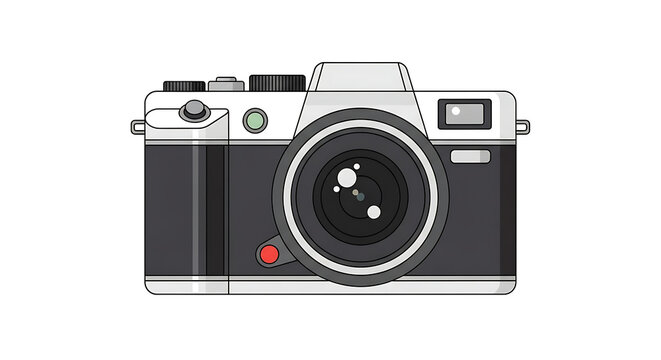 Stylish Camera Illustration Capturing the Essence of Photographic Equipment and Design