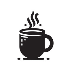 Coffee Mug vector silhouette clip art logo design idea illustration