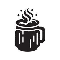 Coffee Mug vector silhouette clip art logo design idea illustration