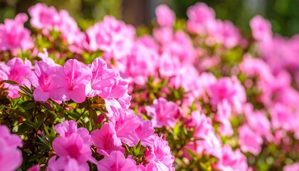 Beautiful pink azaleas in bloom