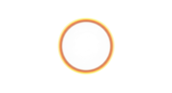 Abstract orange and yellow glowing circle isolated PNG with Transparent Background