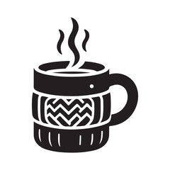 Coffee Mug vector silhouette clip art logo design idea illustration