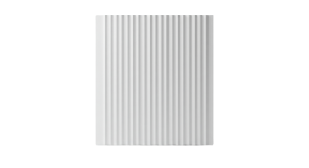 Minimalist White Fluted Panel Texture 3D Render Isolated