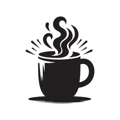 Coffee Mug vector silhouette clip art logo design idea illustration
