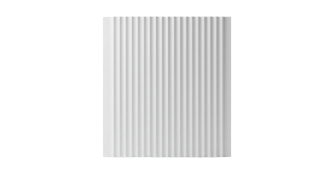 White fluted wall panel isolated PNG with Transparent Background